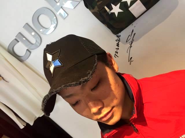 StarLean スターリアン メインデザイン刺繍メッシュキャップ 5パーツモデル BLACK-BLUE-WHITE BLACK