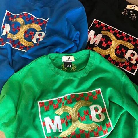 M エム スウェット シャツ / washed embroidery sweat shirts( M×BGHB )