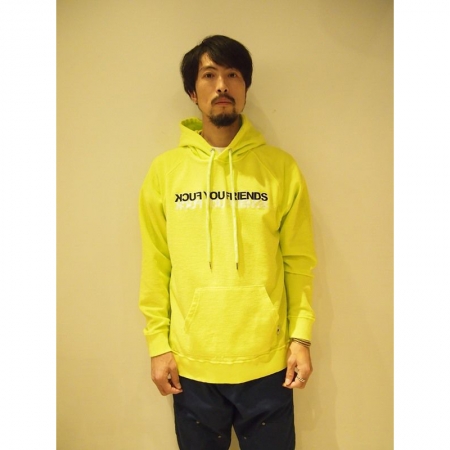 M エム パーカー / reverse sweat pull over hoodie (FUCK YOU FRIENDS) high light yellow