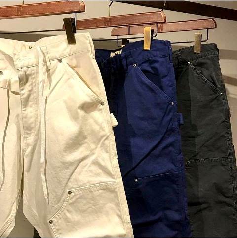 M エム パンツ / double knee canvas painter pants