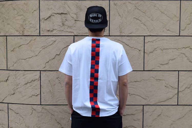 M エム Tシャツ / crew neck t-shirts (checker) white