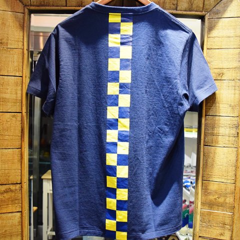 M エム Tシャツ / crew neck t-shirts (checker) navy