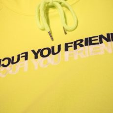 M エム パーカー / reverse sweat pull over hoodie (FUCK YOU FRIENDS) high light yellow